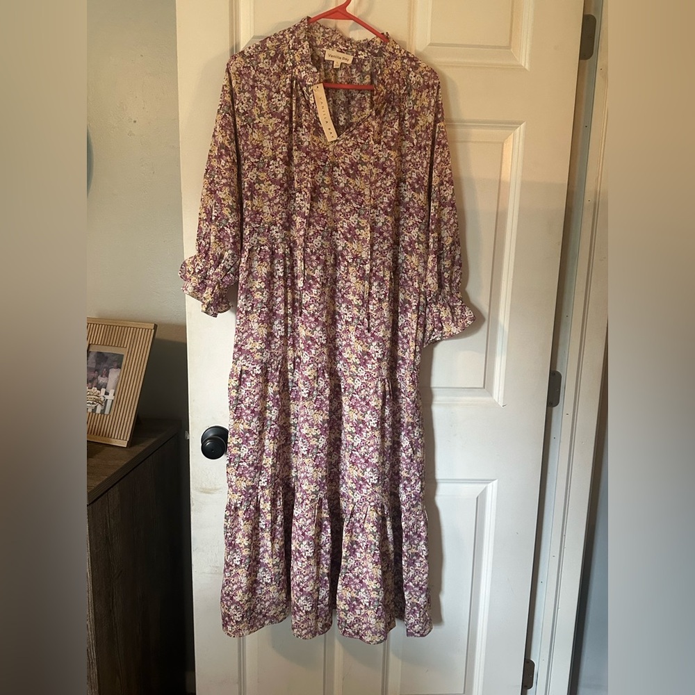 Vanilla Bay Purple Floral Dress